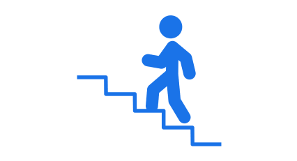 階段を上る人のアイコン